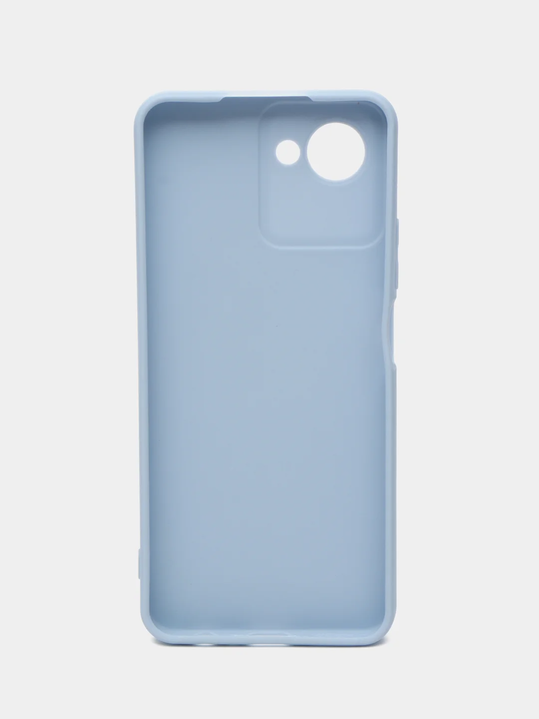 Голубой силиконовый чехол Realme C 30/C30S (Реалми C30/C30S), матовый, с защитой камер