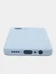 Голубой силиконовый чехол Realme C 30/C30S (Реалми C30/C30S), матовый, с защитой камер