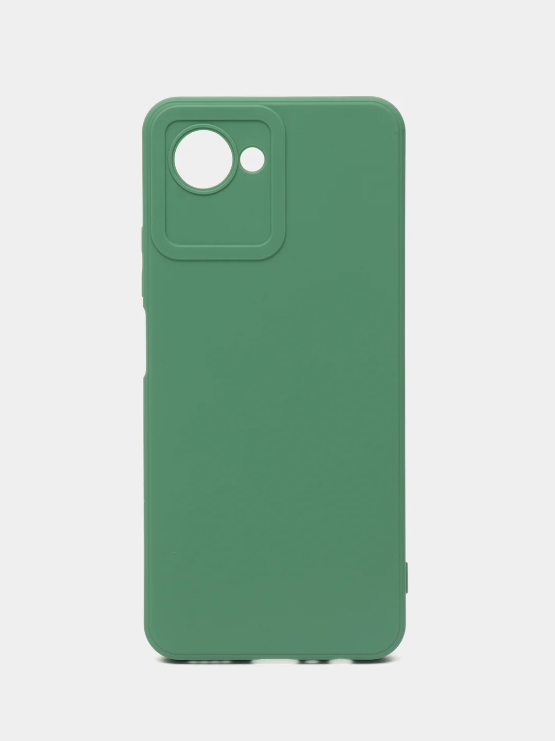 Зеленый силиконовый чехол Realme C 30/C30S (Реалми C30/C30S), матовый, с защитой камер