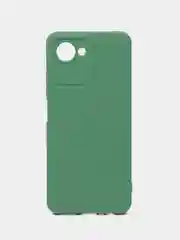 Зеленый силиконовый чехол Realme C 30/C30S (Реалми C30/C30S), матовый, с защитой камер