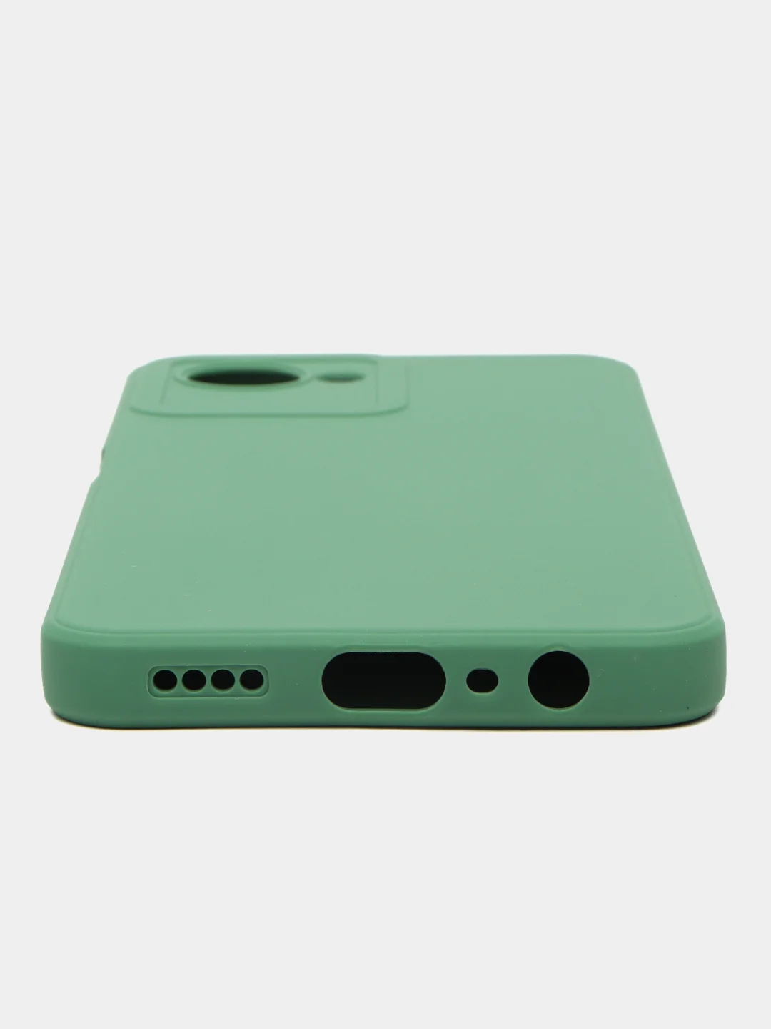 Зеленый силиконовый чехол Realme C 30/C30S (Реалми C30/C30S), матовый, с защитой камер