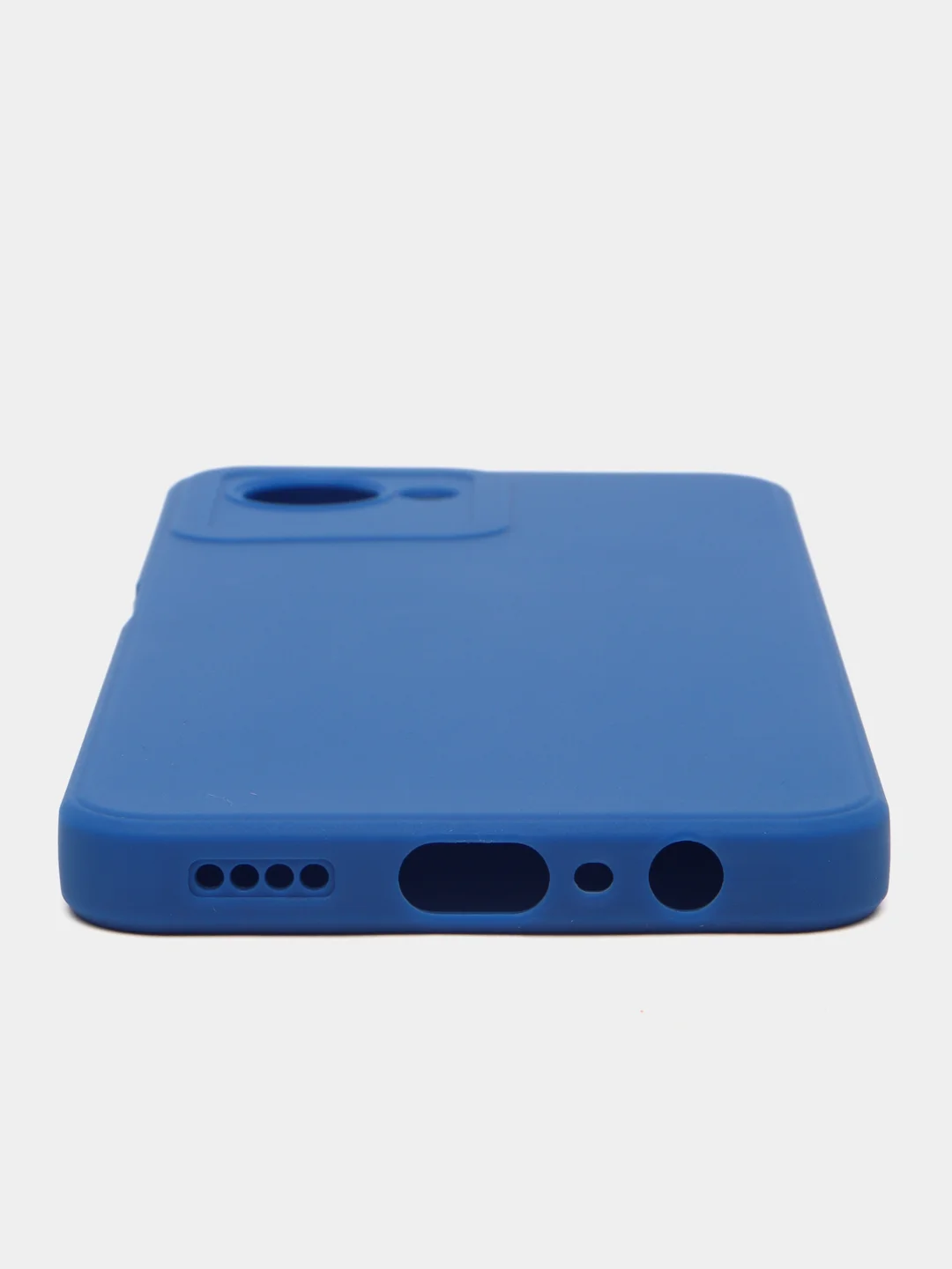 Синий силиконовый чехол Realme C 30/C30S (Реалми C30/C30S), матовый, с защитой камер