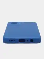 Синий силиконовый чехол Realme C 30/C30S (Реалми C30/C30S), матовый, с защитой камер