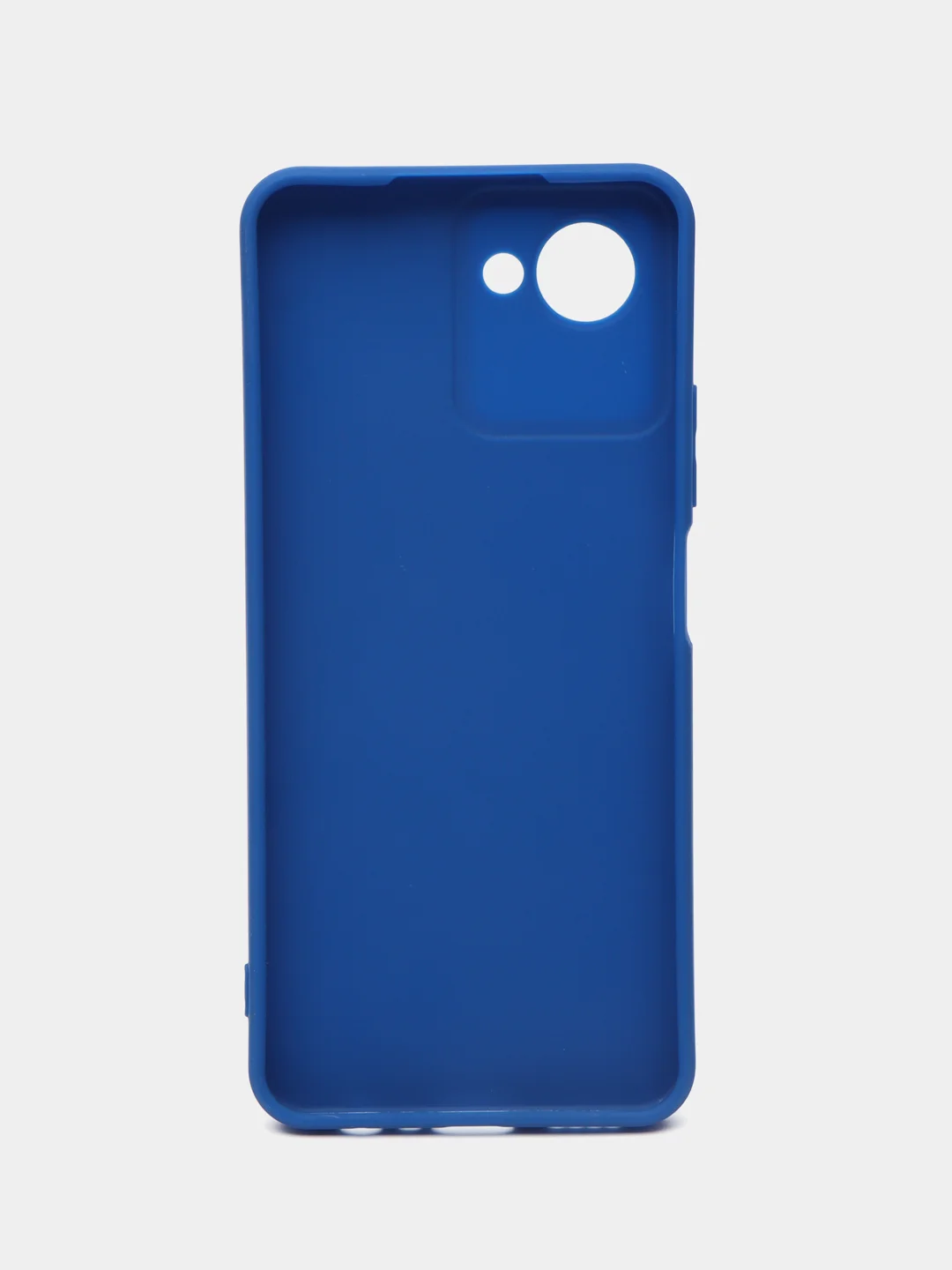 Синий силиконовый чехол Realme C 30/C30S (Реалми C30/C30S), матовый, с защитой камер