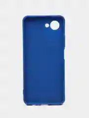 Синий силиконовый чехол Realme C 30/C30S (Реалми C30/C30S), матовый, с защитой камер