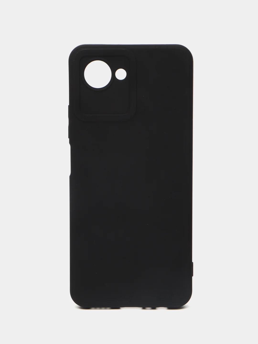 Черный силиконовый чехол Realme C 30/C30S (Реалми C30/C30S), матовый, с защитой камер