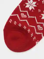 Алый женские новогодние носки