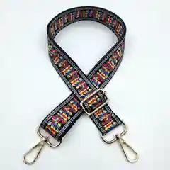 Голубой ремень для сумки плечевой, регулируемый с принтом