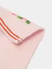 Розовый полотенце кухонное хлопок "Цветы" 34х71
