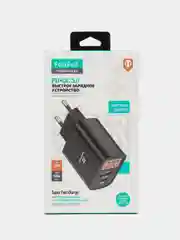 Черный зарядное устройство с быстрой зарядкой для iPhone iOS и Android, 18W и 20W, Type-C