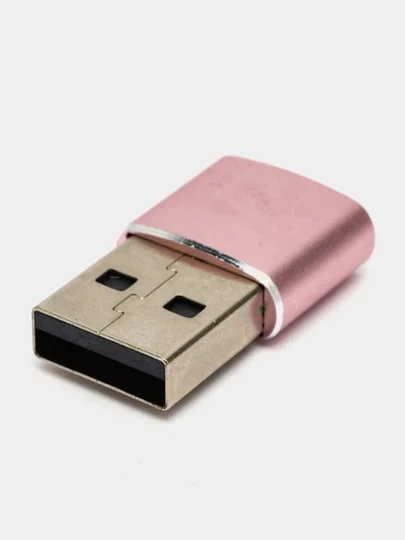 Красный адаптер, переходник USB Type-C на USB-A OTG для смартфона, планшета, мобильных устройств