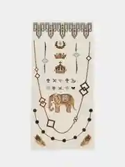 Золотой временные татуировки, тату на тело, FLASH TATTOO
