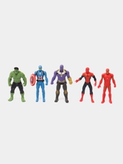 Набор супергероев Marvel "Мстители" Человек паук,Капитан америка,Халк,Танос, Железный
