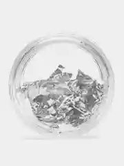 Серебряный фольга поталь, мягкая, сжатая