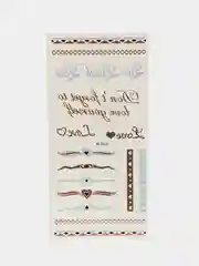 Пастельно-коралловый временные татуировки, FLASH TATTOO