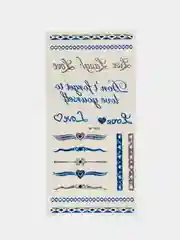 Синий временные татуировки, FLASH TATTOO