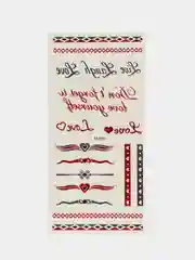Красный временные татуировки, FLASH TATTOO