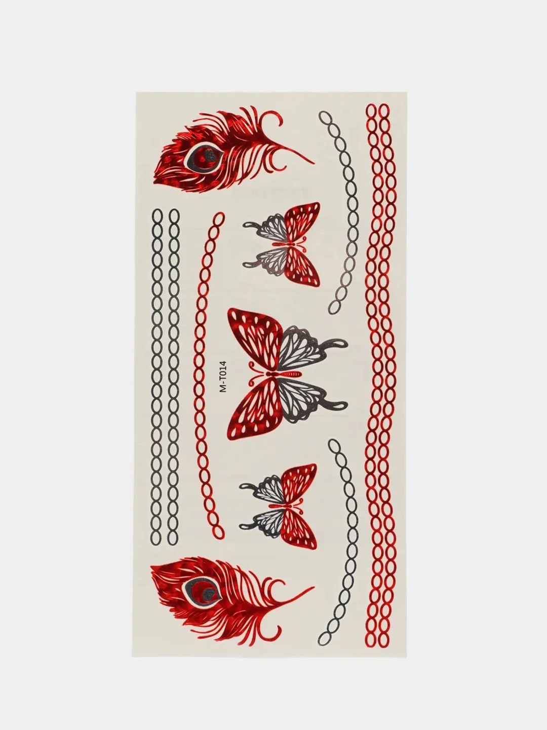 Красный временные татуировки Flash tattoo