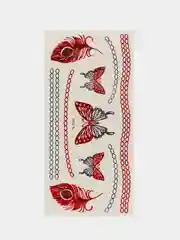 Красный временные татуировки Flash tattoo