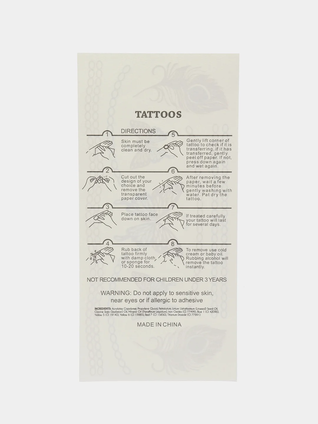 Золотой временные татуировки Flash tattoo