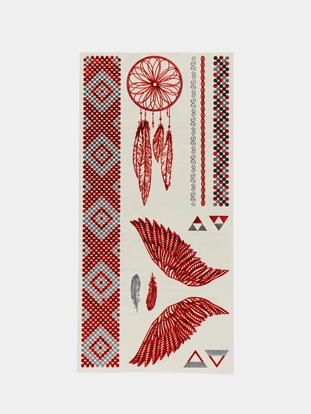Красный временные татуировки Flash Tattoo