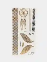 Золотой временные татуировки Flash Tattoo