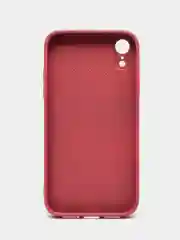 Багровый чехол для iPhone XR, силиконовый, со стеклянной панелью