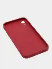 Багровый чехол для iPhone XR, силиконовый, со стеклянной панелью
