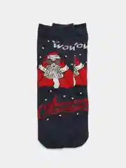Индиго новогодние носки мужские, с принтом