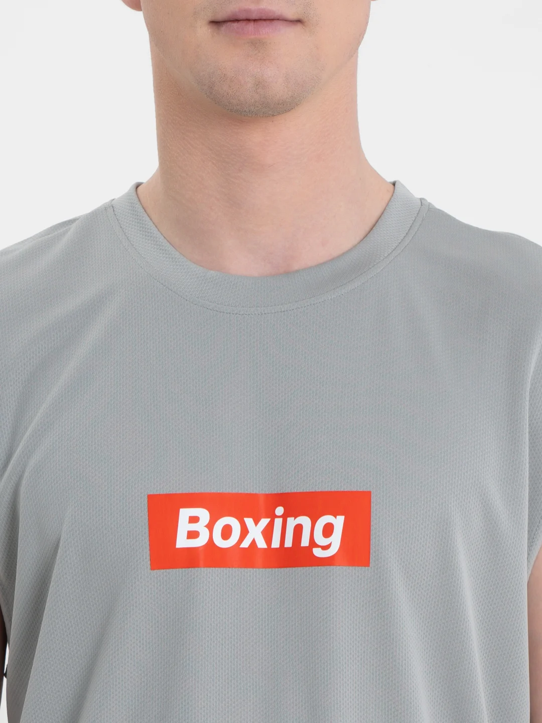 Серый меланж майка "Boxing"
