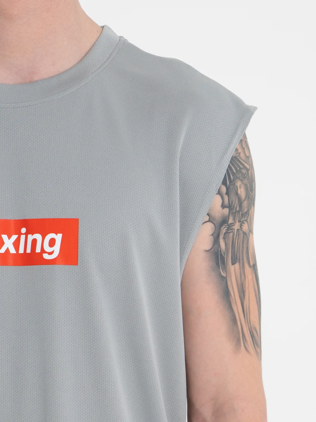 Серый меланж майка "Boxing"