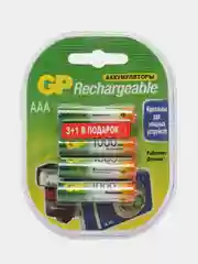 Аккумуляторы AAA GP, 1000 mah, мизинчиковые