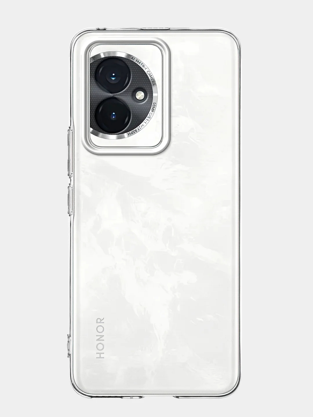 Прозрачный чехол для Honor 100/100 Pro/90 GT силиконовый BROSCORP матовый/прозрачный с защитой камер