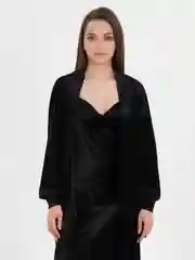 Черный женская пижама, велюровая, черная