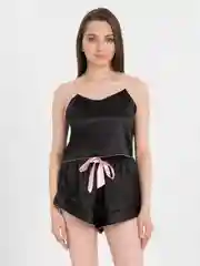 Угольный пижама женская: топ и шорты
