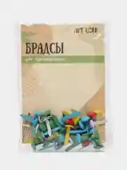 Брадсы для скрапбукинга "Цветные", набор 40 штук, разные цвета, 1,4 х 0,7 х 0,7 см