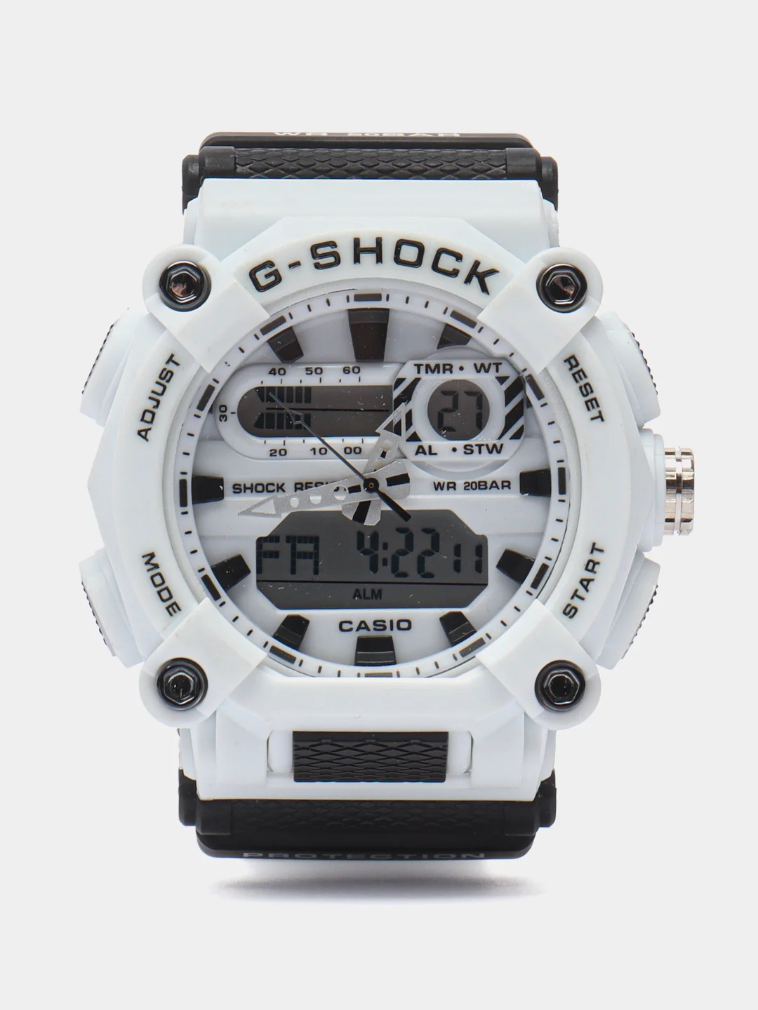 Белый наручные военные электронные мужские часы Casio G-Shock