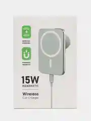 Держатель для iPhone в машину, MagSafe, быстрая и беспроводная зарядка