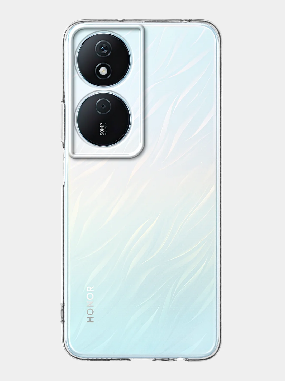Прозрачный чехол BROSCORP для Honor Play 8T, матовый, прозрачный, силиконовый, с защитой камер