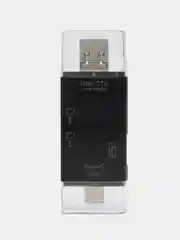 Картридер адаптер-переходник универсальный, 6 в 1, micro sd, usb, type c, sd, tf