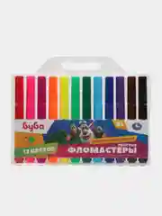 Фломастеры БУБА, 12 цветов, толстые, Умка
