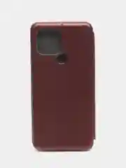 Бордовый чехол-книжка для Xiaomi A1+/A2+/Poco C51 золотая зеленая бордовая красная и другие