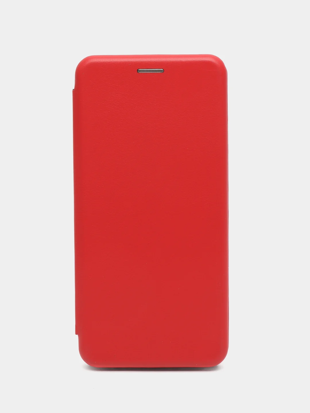 Красный чехол-книжка для Realme C55 встроена магнитная застежка и удобный карман для карт и денег