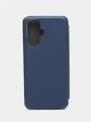 Синий чехол-книжка для Realme C55 встроена магнитная застежка и удобный карман для карт и денег