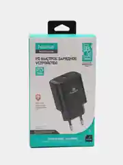 Черный зарядное устройство с быстрой зарядкой для iPhone iOS и Android 25W