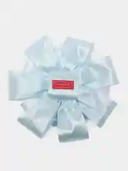 Голубой бант на выписку из роддома, модель №1