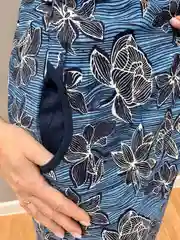 Индиго туника женская, футболка удлиненная, сорочка ночная женская