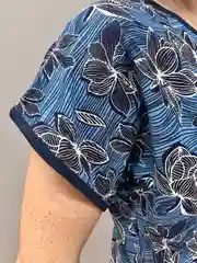 Индиго туника женская, футболка удлиненная, сорочка ночная женская