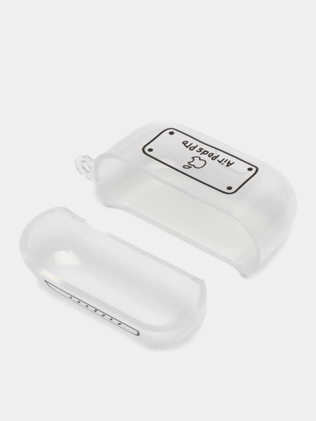 Белый силиконовый чехол для наушников AirPods Pro прозрачный