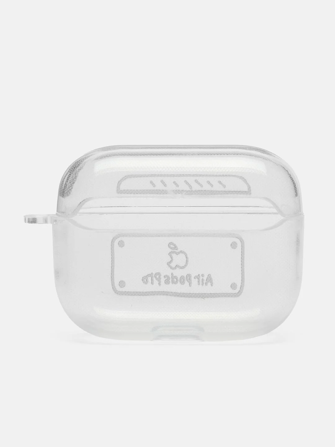 Белый силиконовый чехол для наушников AirPods Pro прозрачный